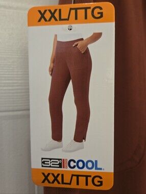 XXL Rust Dark Pink Brown Elastic Waist Comfy Pants